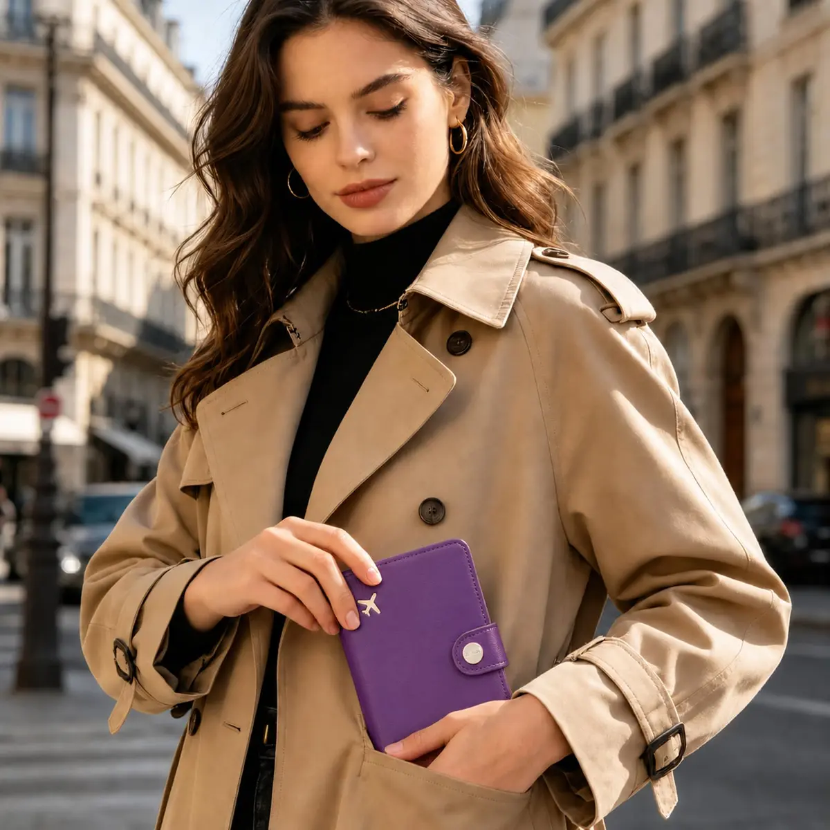 ZOPPEN RFID Blocking Passport Holder for Travel | Compact Leather Wallet for Women & Men - view 9