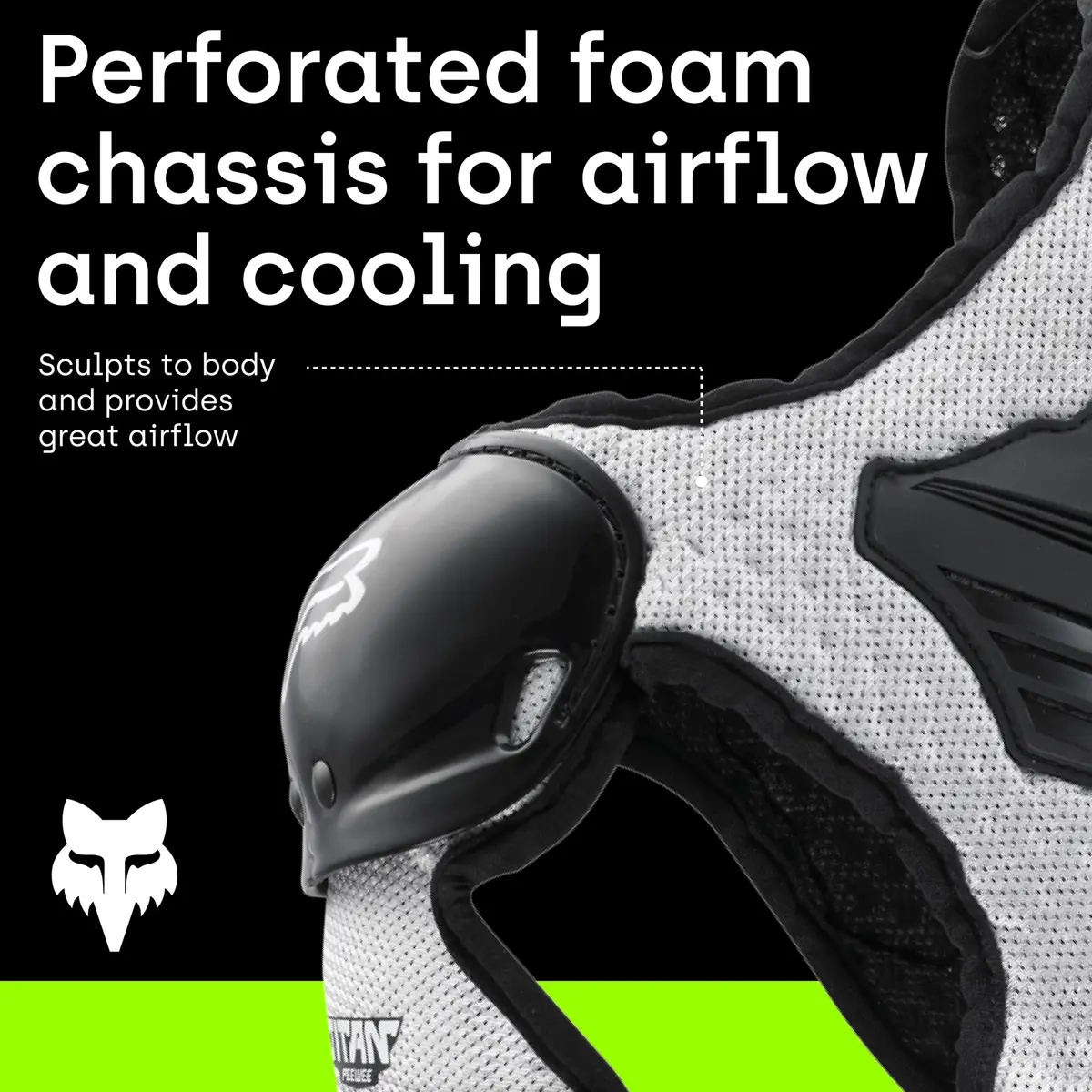 Fox Racing Youth Peewee Titan Roost Impact Protection Gear | Youth Motocross Chest Guard, Black/Pink, Medium/Large - view 2