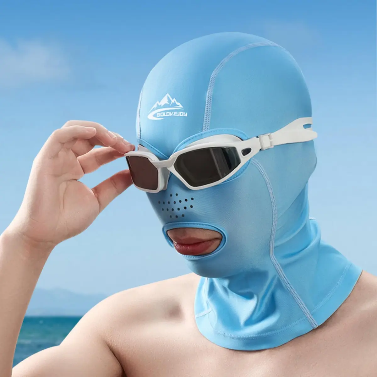 Xmipbs Full Face UV Protection Swimming Mask for Adults | Sunblock & Jellyfish Shield (70-120 chars) - view 3