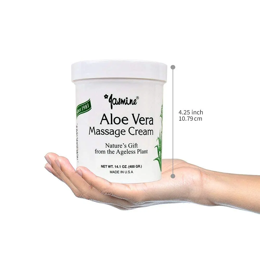 Jasmine Aloe Vera Massage Cream 400 g | Deep Moisturizer & Anti-Aging Therapy with Organic Aloe Vera - view 9