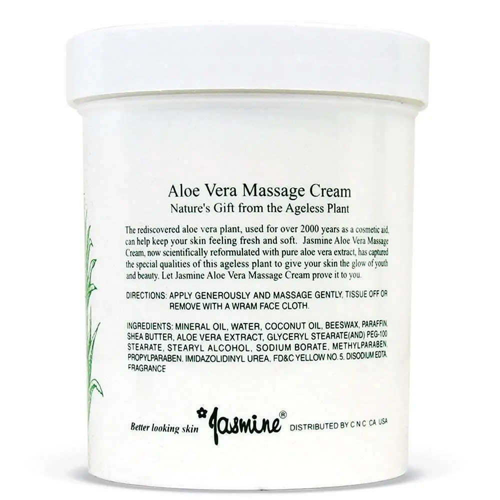 Jasmine Aloe Vera Massage Cream 400 g | Deep Moisturizer & Anti-Aging Therapy with Organic Aloe Vera - view 3