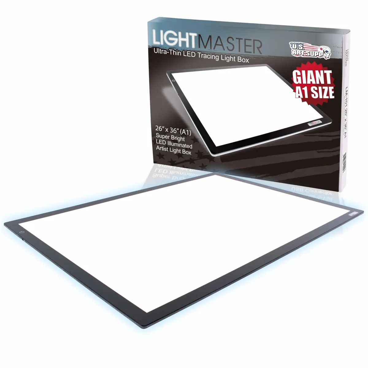 U.S. Art Supply LED Lightbox Board 45-1/4" Diagonal (A1) 26 3/4" x 36 3/4" | Spacious A1 Light Pad for Drawing & Diamond Art - main product image