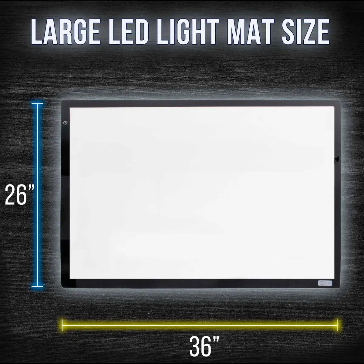 U.S. Art Supply LED Lightbox Board 45-1/4" Diagonal (A1) 26 3/4" x 36 3/4" | Spacious A1 Light Pad for Drawing & Diamond Art - view 3