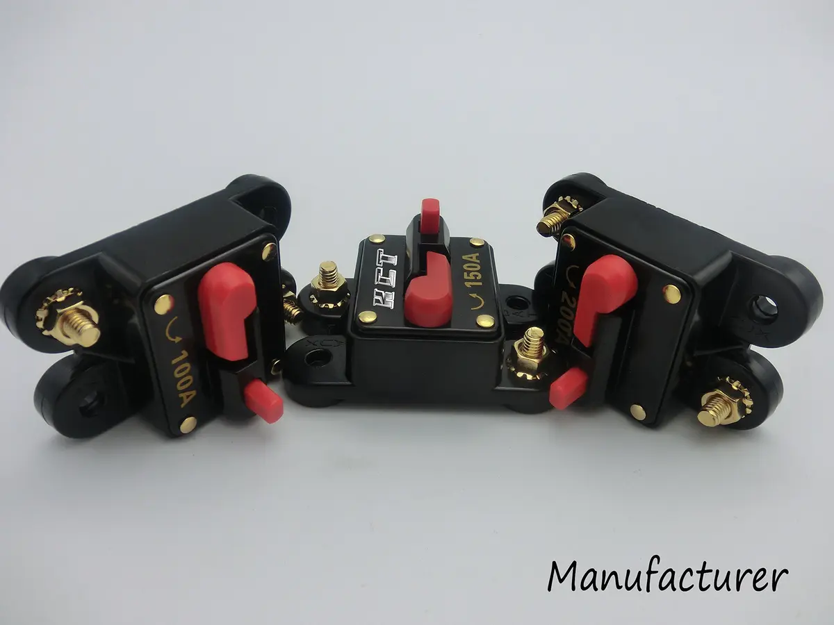 KCT Car Audio Circuit Breaker 200A | 12V/24V System Protection, Mount Panel or Firewall, Water-Resistant - view 4