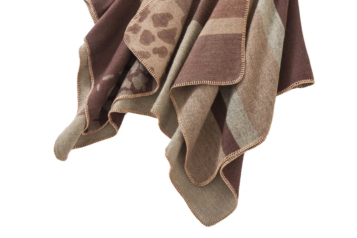 Urban CoCo Women's Color Block Open Front Poncho Shawl Wrap Cape Ruana | Reversible, One Size, Polyester, Gift-Ready - view 4