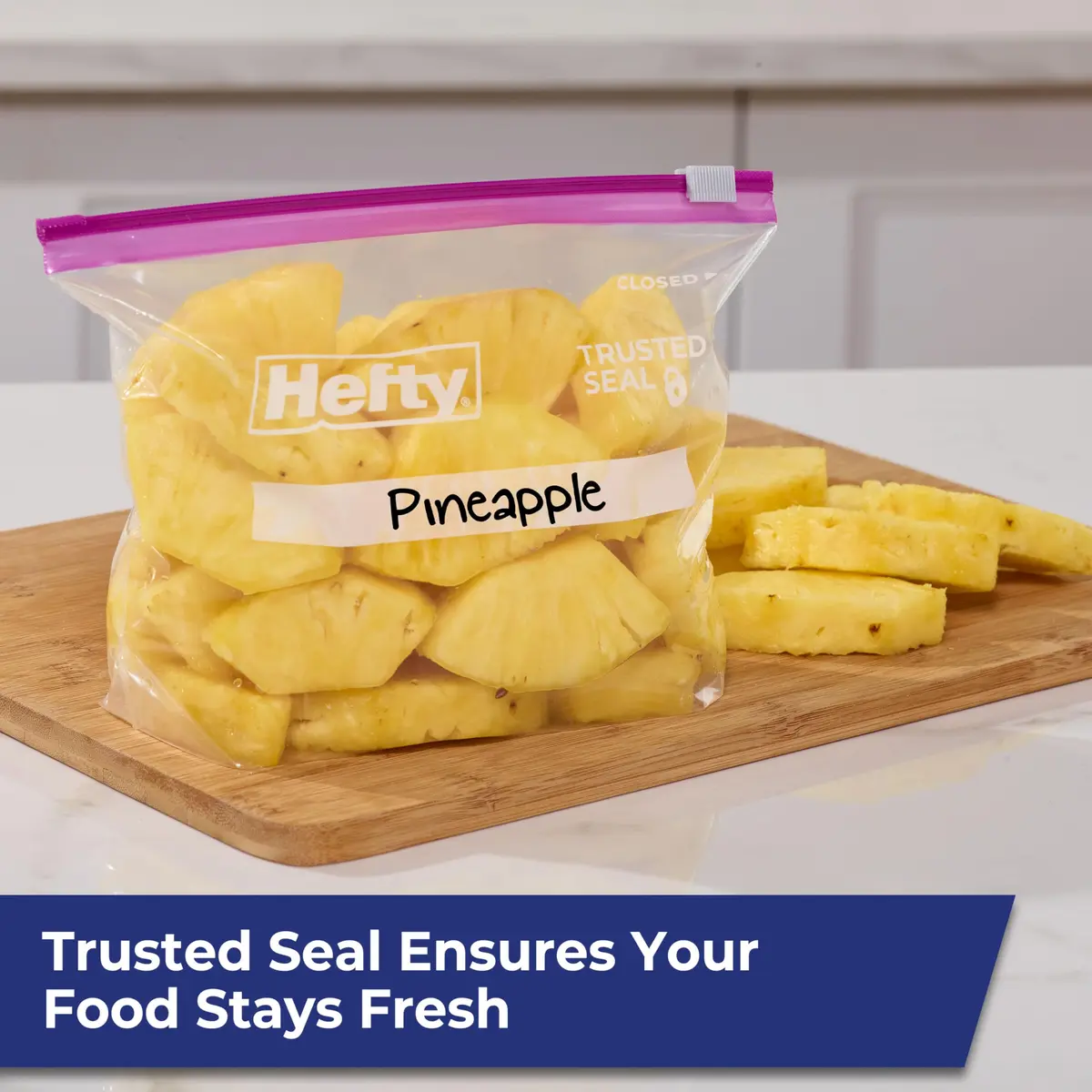 Hefty Slider Storage Bags Quart Size 78 Count | MaxLock Seal & Click Closure - view 6