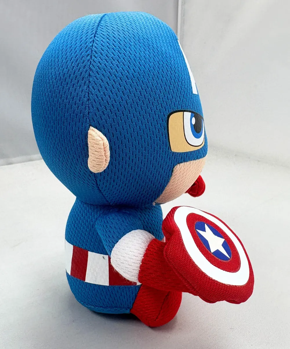 Ty Captain America Plush, Blue/Red/White | Superhero Teddy for Kids - view 2