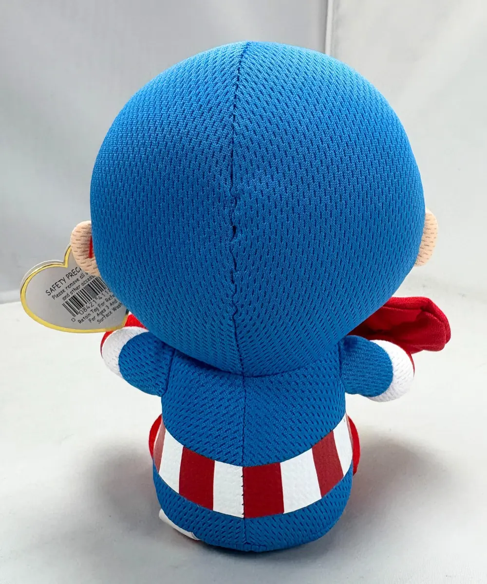 Ty Captain America Plush, Blue/Red/White | Superhero Teddy for Kids - view 3