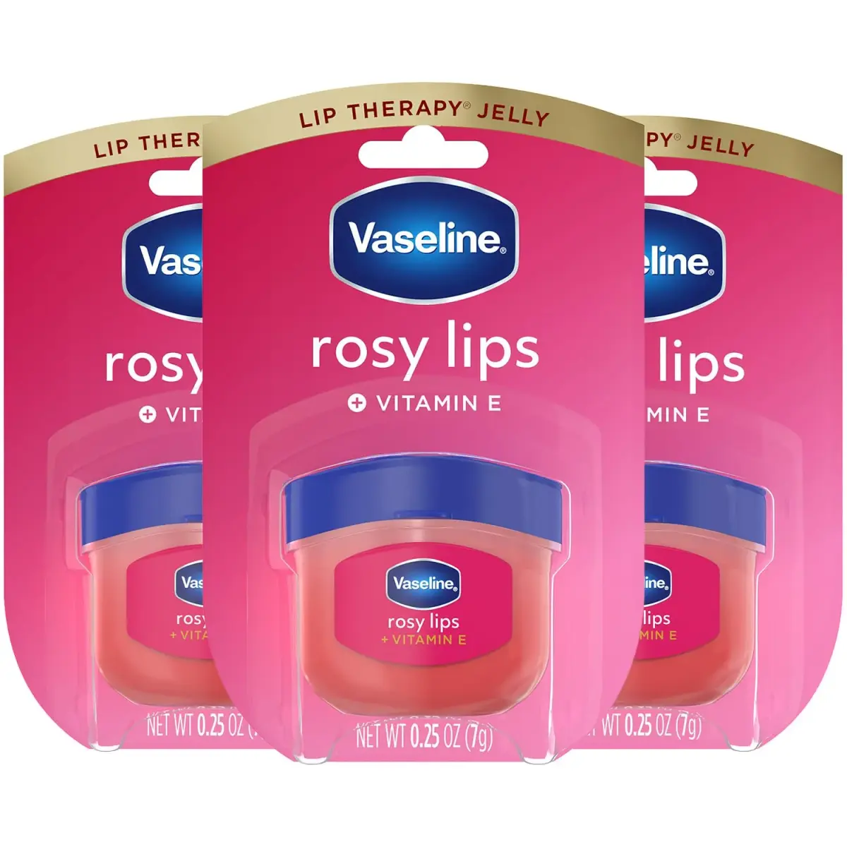 Vaseline Lip Therapy Rosy Lips Mini Lip Balm Tin - 0.25 oz Each - main product image