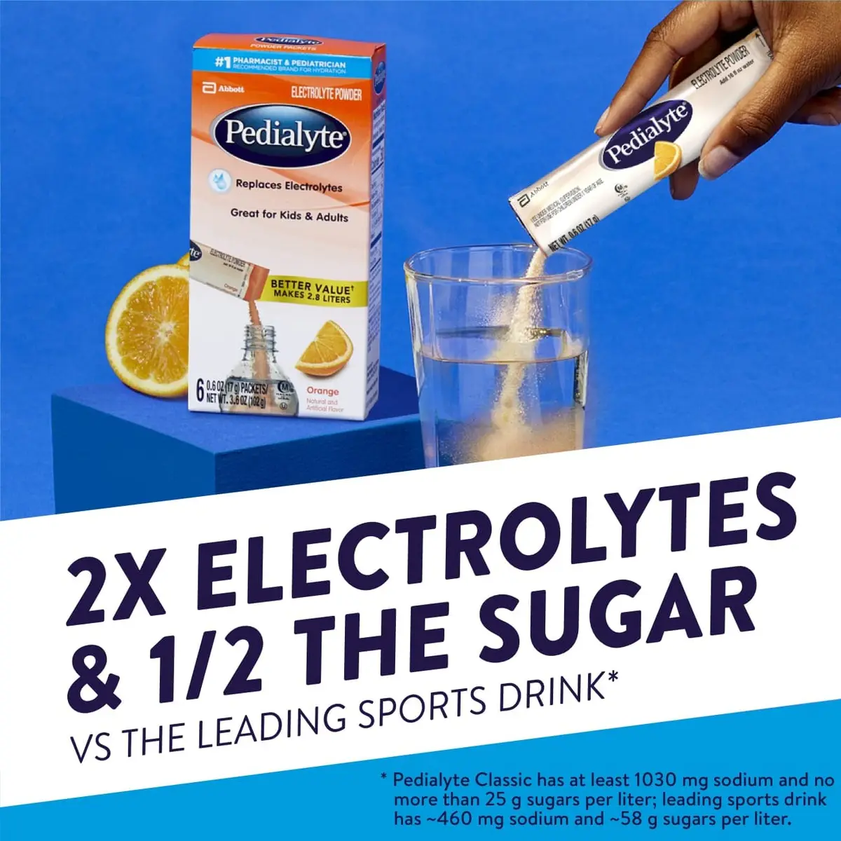 Pedialyte Electrolyte Powder Packets, 18ct | Fast Rehydration for Kids & Adults - view 3