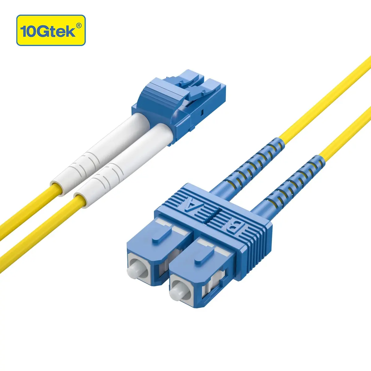 10Gtek Fiber Patch Cable - LC to SC OS2 1G/10G Singlemode Duplex 3m | High-Quality Cost-Effective Fiber Optic Cord - view 3