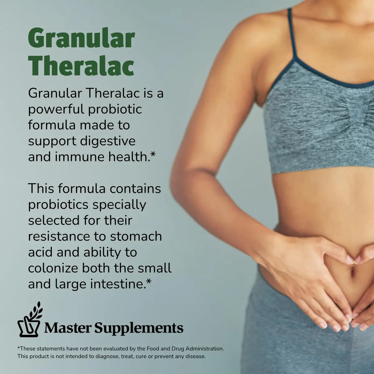 Master Supplements Granular Theralac 1.05 oz Pack of 2 | Multi-Strain Probiotic Powder for Gut & Immunity - view 4