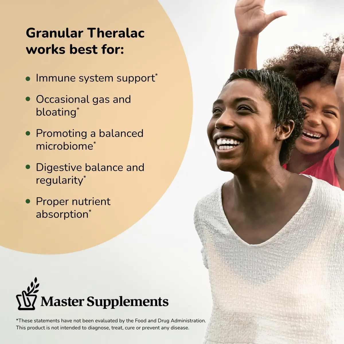 Master Supplements Granular Theralac 1.05 oz Pack of 2 | Multi-Strain Probiotic Powder for Gut & Immunity - view 5