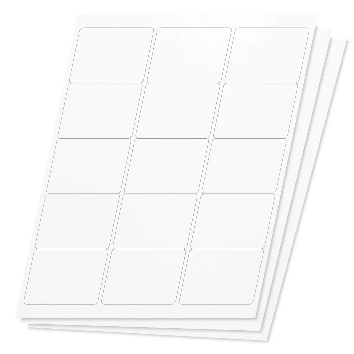 OfficeSmartLabels Rectangular Stickers 2-1/2 x 1-9/16 inch White | Laser & Inkjet Compatible, 2700 Labels - main product image
