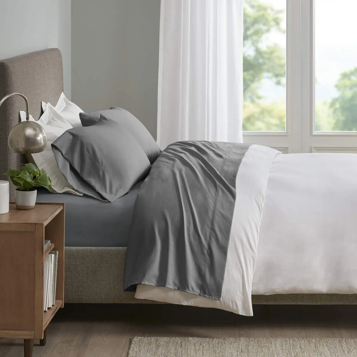 Sleep Philosophy Moisture-Wicking Cooling Sheet Set, King Bed Set 4 Piece | Keeps you cool & dry all night - main product image