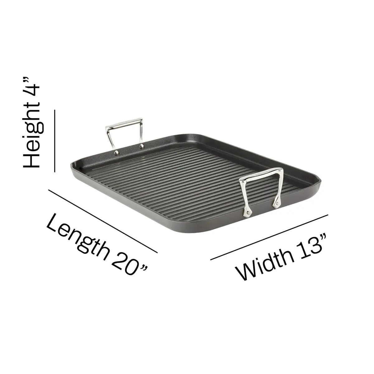 All-Clad HA1 Nonstick 13"x20" Double Burner Grill Pan | Professional Searing & Easy Cleaning - view 7