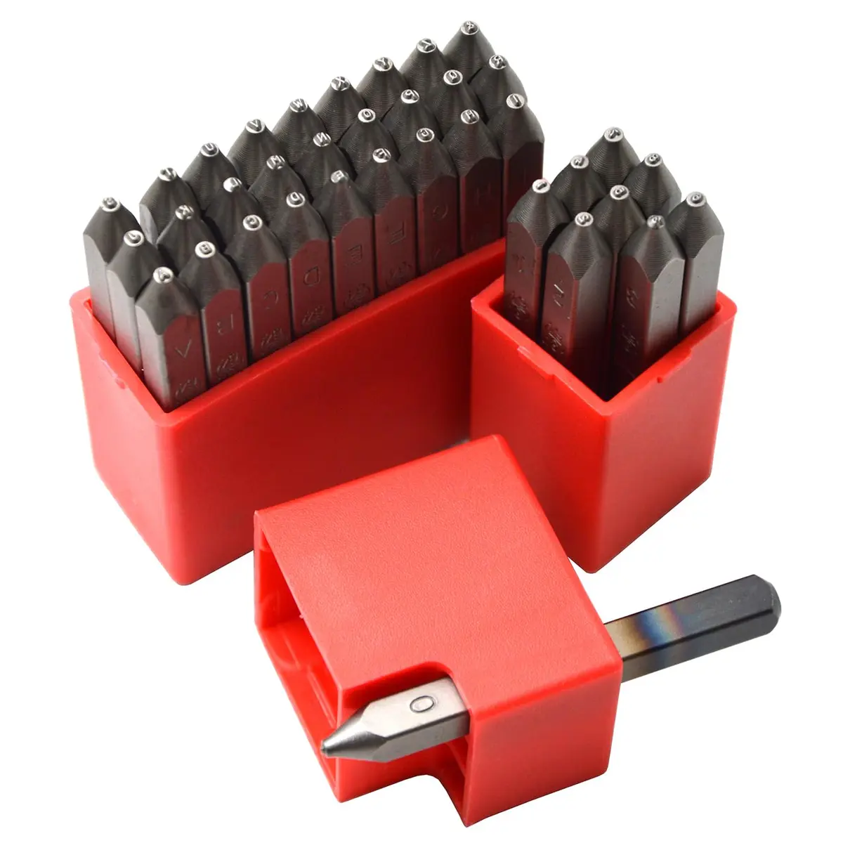 WKSTOOL Heavy Duty Steel Stamp Set 36pcs | Precise Metal & Leather Impressions, 1.5mm Letters & Numbers - view 3