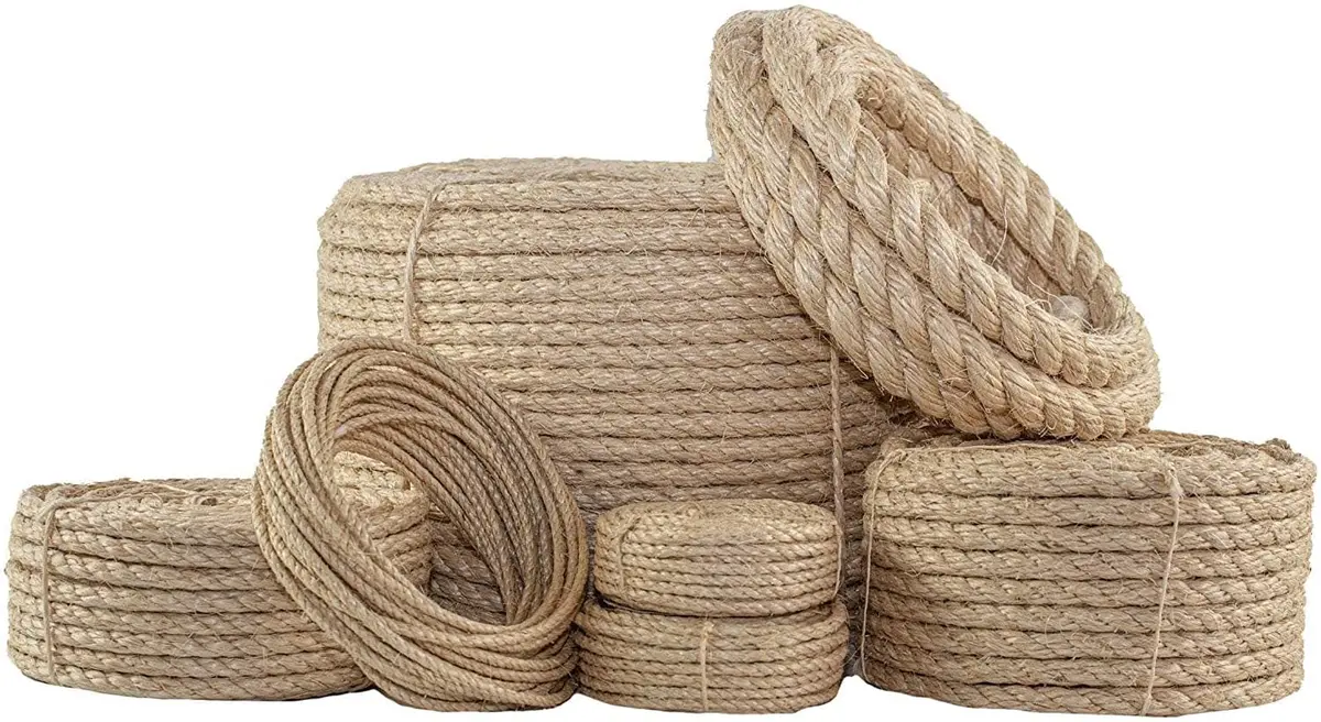 SGT KNOTS Twisted Sisal Rope, Natural Fiber, 1/4 inch x 10 feet | Heavy Duty Craft & DIY Rope - main product image