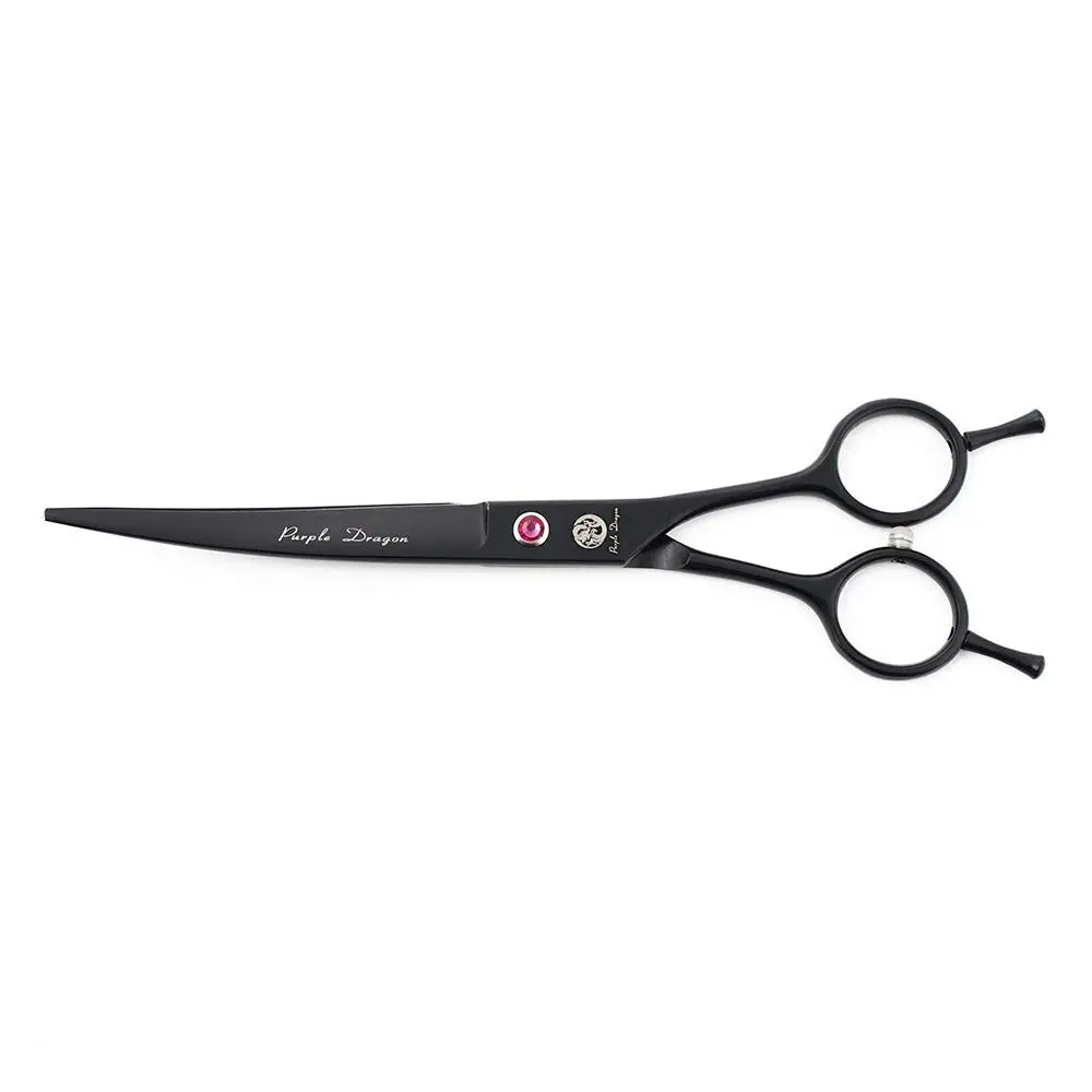 Purple Dragon Pet Grooming Scissors Set with Rhinestone Accent - Black | 7" Professional Pet Shears for Dogs & Cats - view 4