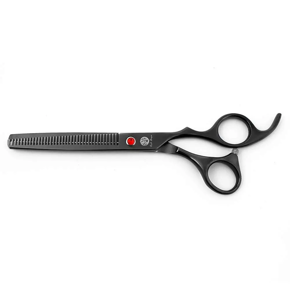 Purple Dragon Pet Grooming Scissors Set with Rhinestone Accent - Gray | 7" Stainless Steel Shears for Dogs & Cats - view 3