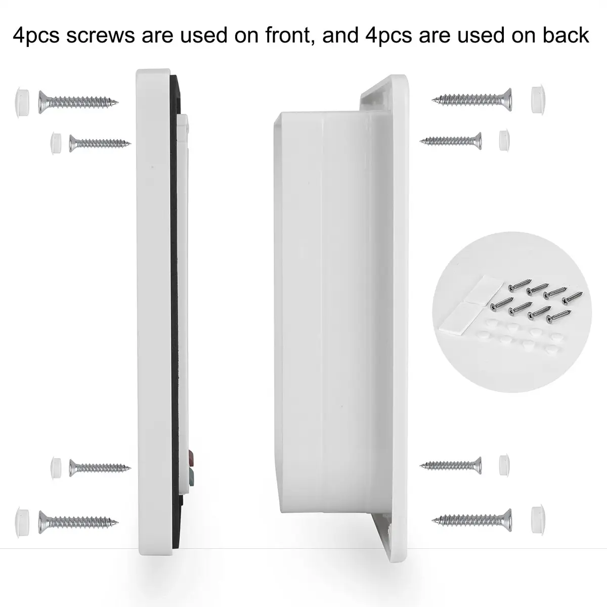 Depets Medium Cat Door 7.5" x 7.8" White | 4-Way Locking Pet Flap for Cats up to 15 lbs - view 6