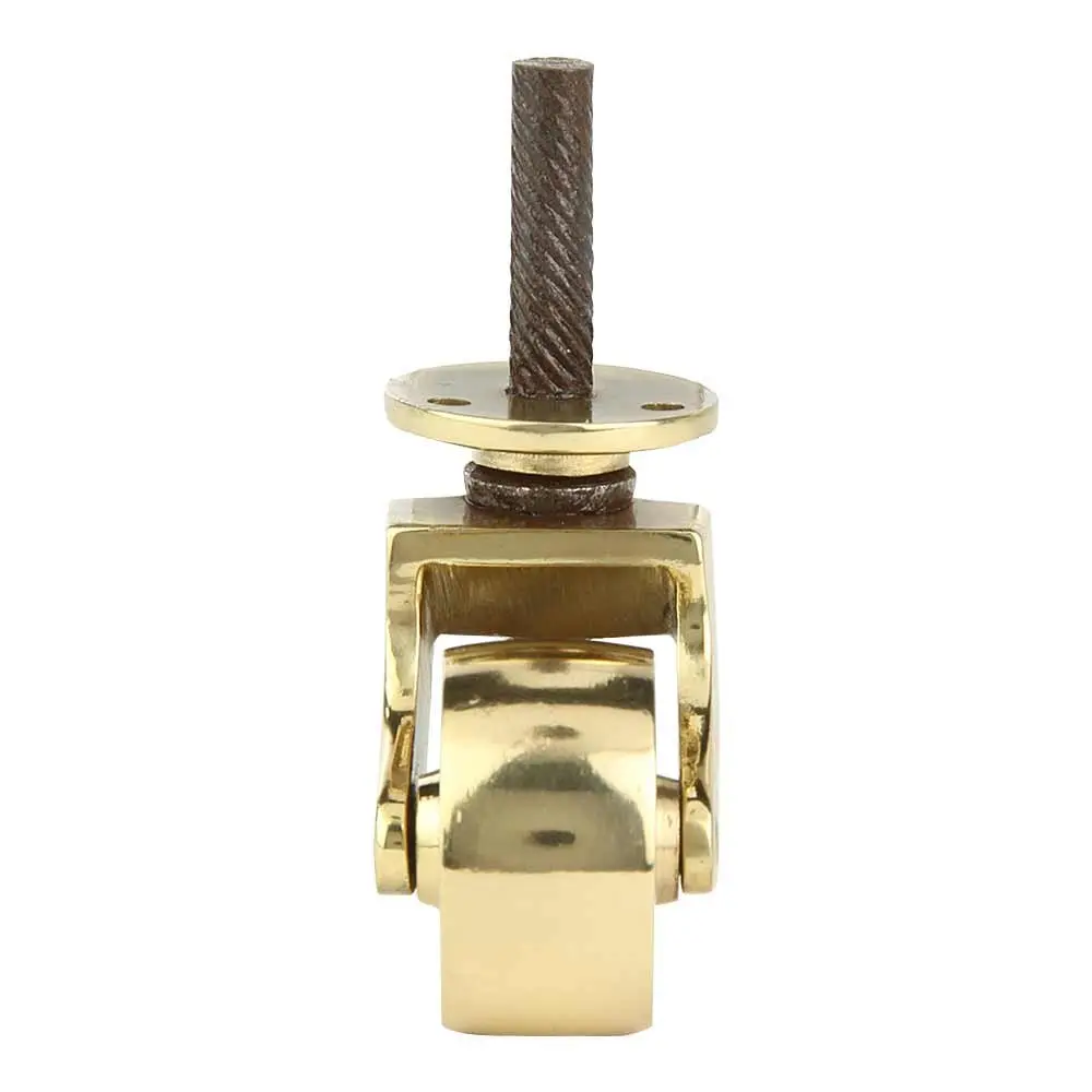 A29 360 Degree Swivel Stem Caster Wheels, Polished Lacquered, Set of 4 | Heavy Duty Brass Furniture Casters - view 2