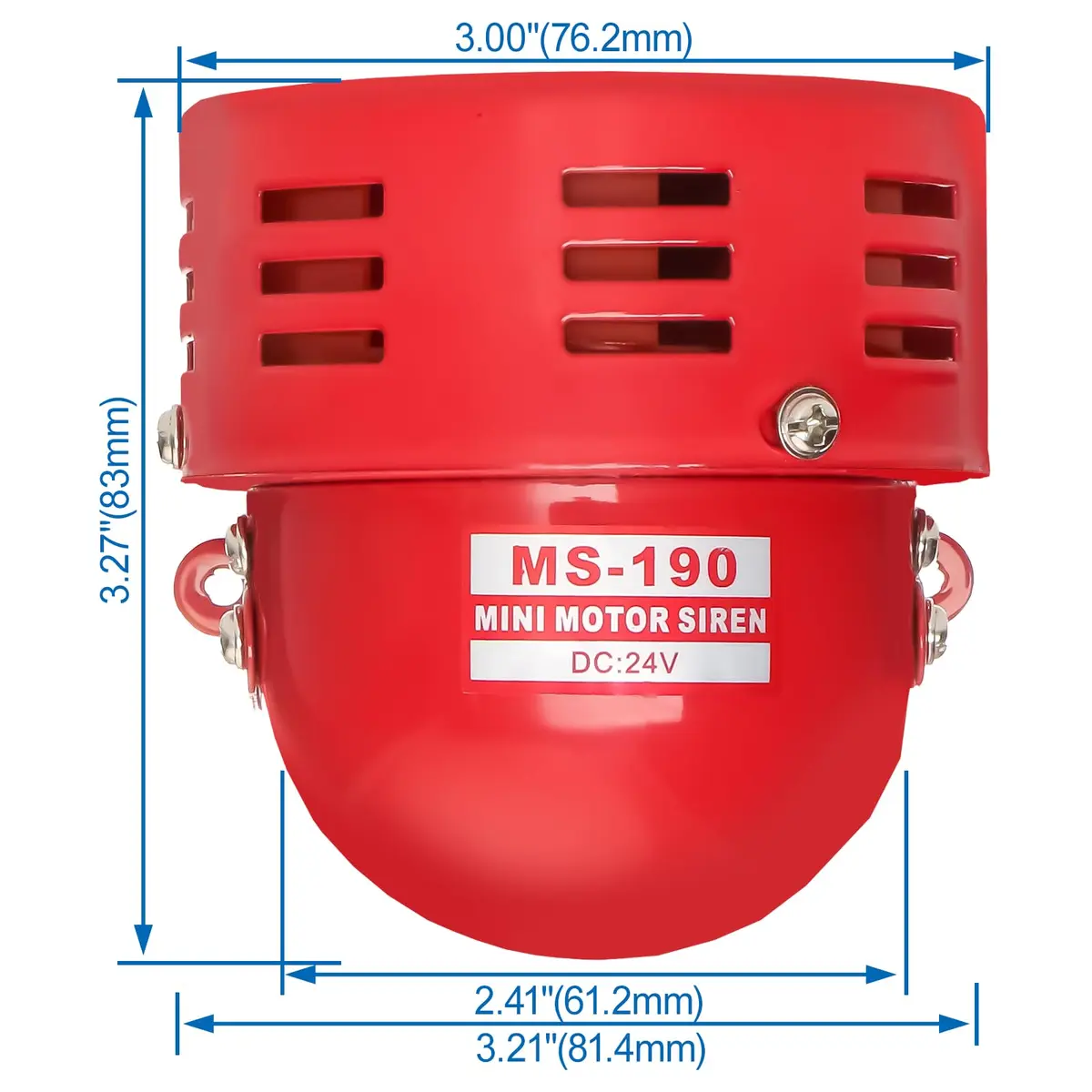 Baomain Alarm Sound Motor High Power Buzzer Siren DC 24V 120DB | 24V DC, 120dB, Wall Mount - view 4