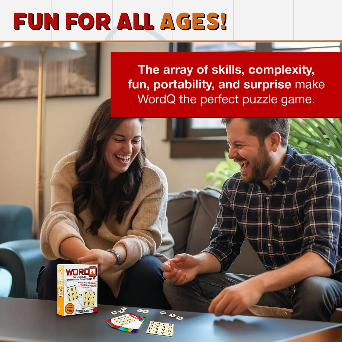 Continuum Games Word Q Jumbled Crossword Brainteaser | Educational Word Puzzle for All Ages - view 2