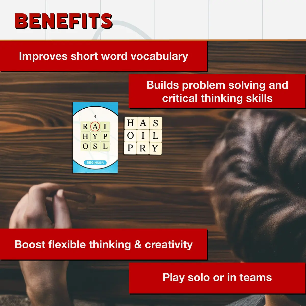 Continuum Games Word Q Jumbled Crossword Brainteaser | Educational Word Puzzle for All Ages - view 3
