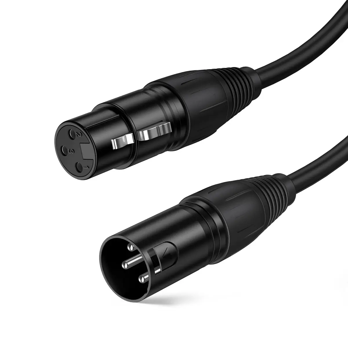 CableCreation 3Pin XLR Male to Female Balanced Microphone Extension Cable | 1.8 Meters, 6ft, Black - main product image