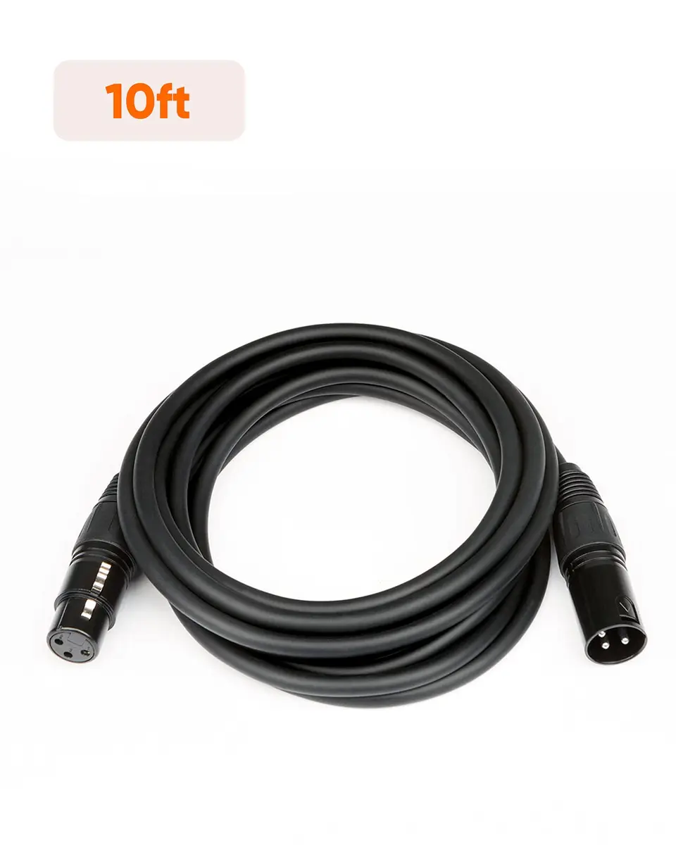 CableCreation 3Pin XLR Male to Female Balanced Microphone Extension Cable | 3 Meters, 10ft, Black - view 7