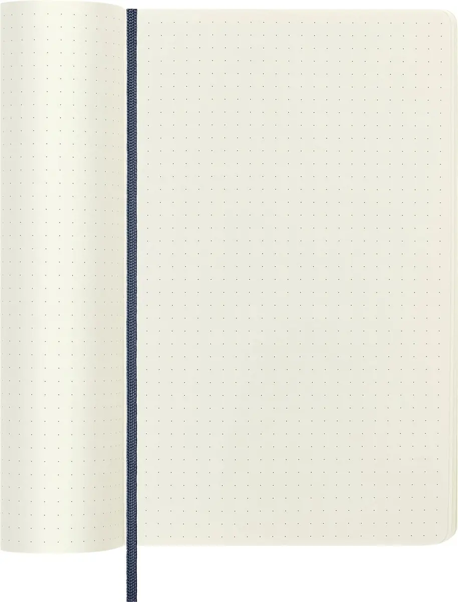 Moleskine Classic Notebook Large 5" x 8.25" Dotted Sapphire Blue | Durable Soft Cover for Creative Planning - view 5