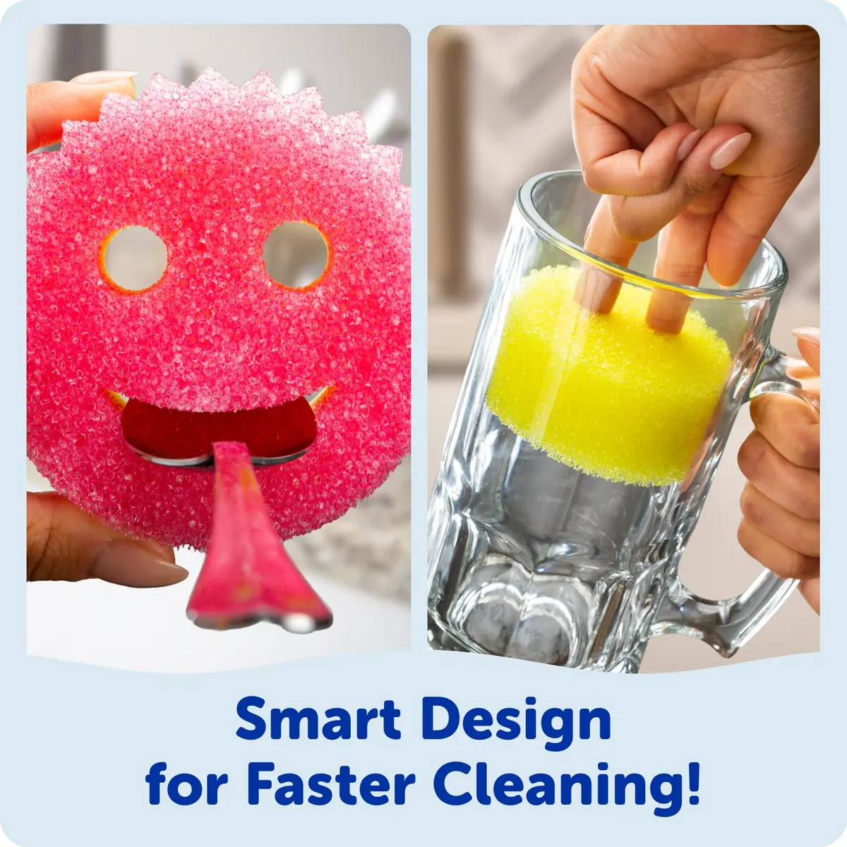 Scrub Daddy Scrub Mommy Sponges (3 Count) | Dual-Sided Cleaning for Kitchen & Bathrooms - view 4