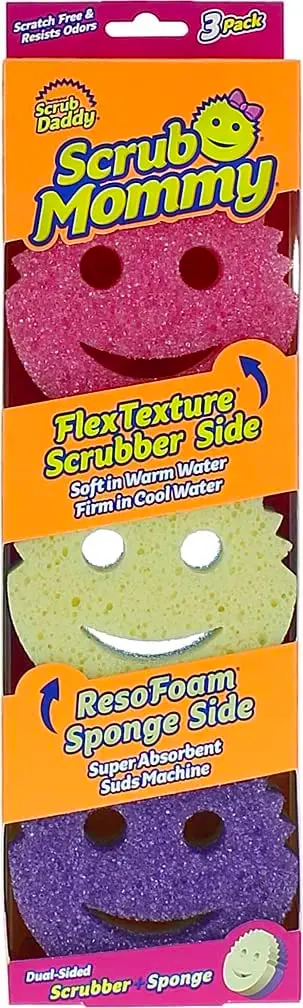 Scrub Daddy Scrub Mommy Sponges (3 Count) | Dual-Sided Cleaning for Kitchen & Bathrooms - main product image