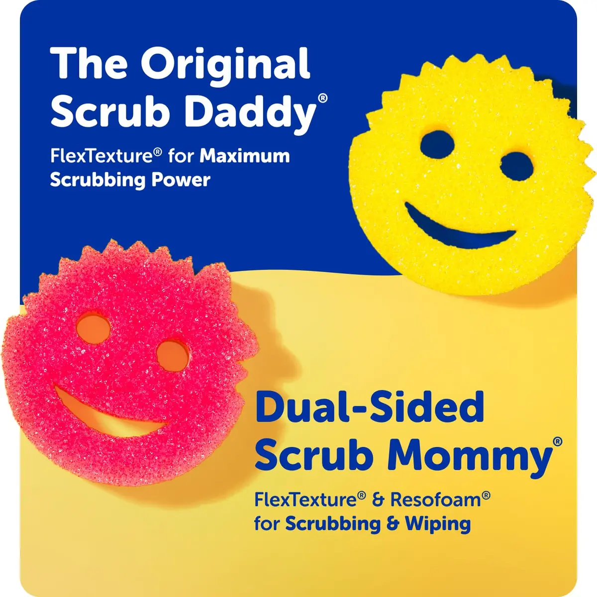 Scrub Daddy Scrub Mommy Sponges (3 Count) | Dual-Sided Cleaning for Kitchen & Bathrooms - view 7