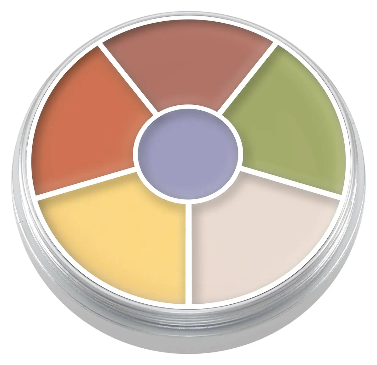 Kryolan Concealer Circle No.5 | Full Coverage 6-Color Cream Palette for All Skin Types - main product image