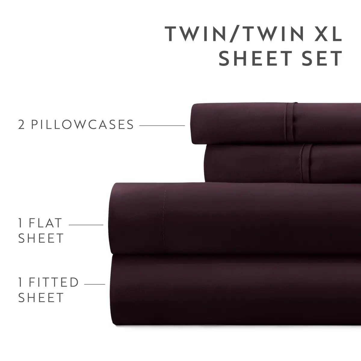 Linen Market King Sheet Set 6 Piece Purple | Ultra Soft & Breathable Cooling Microfiber - view 6