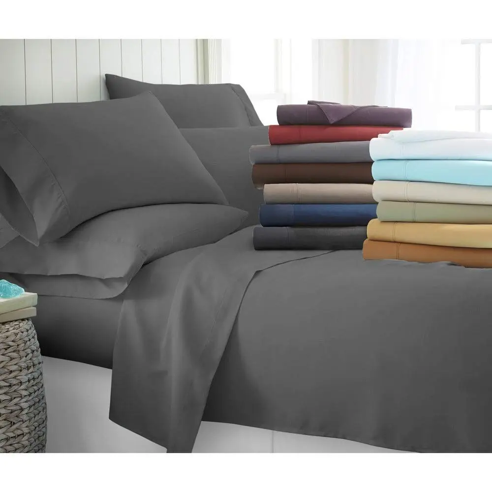 Linen Market California King Sheet Set 6 Piece Aqua | Breathable Cooling Microfiber with Deep Pockets & Wrinkle-Free Finish - view 2