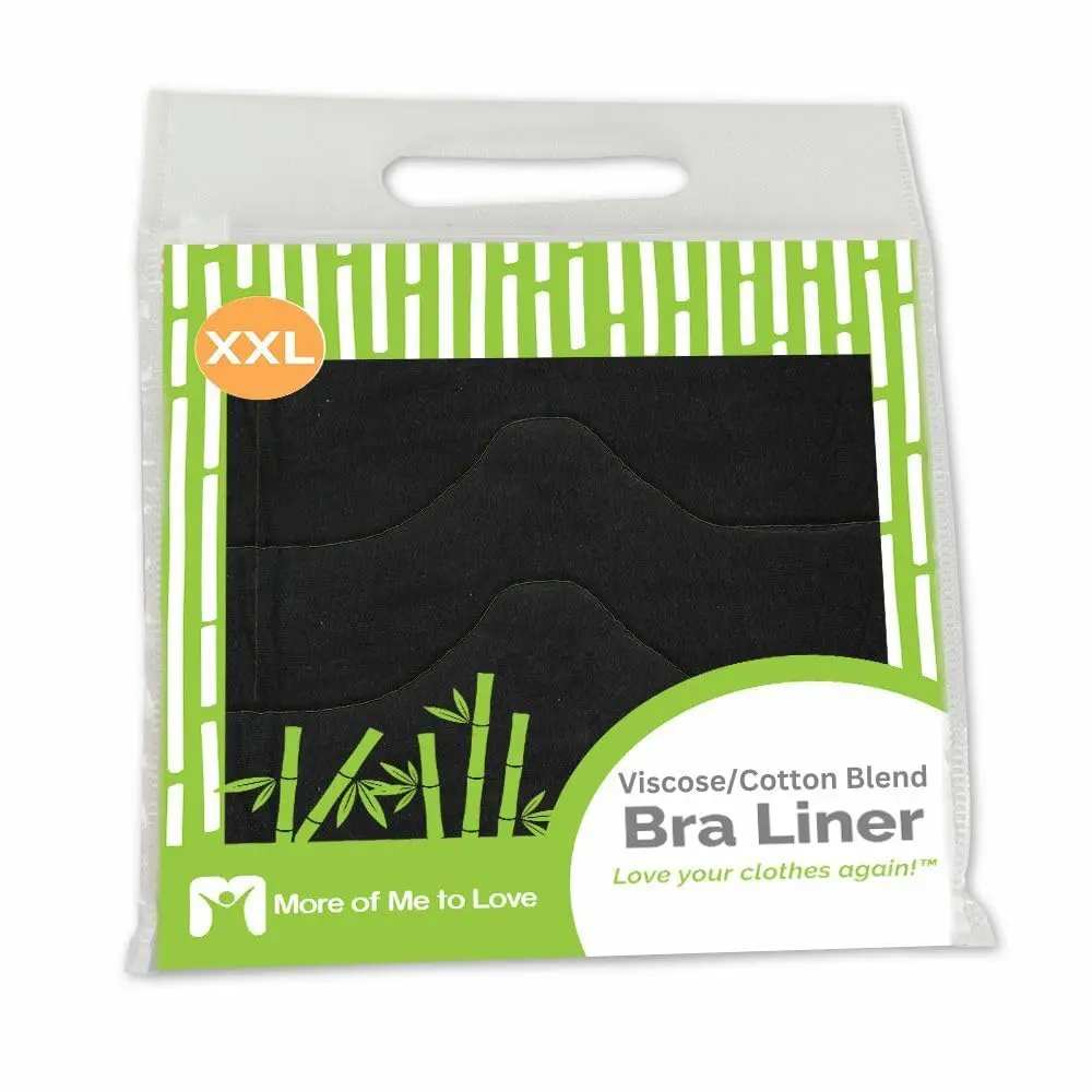 More of Me to Love Soft Viscose Cotton Bra Liners (Black, 3-Pack, Medium) – Sweat-Wicking, Stay Dry - view 7