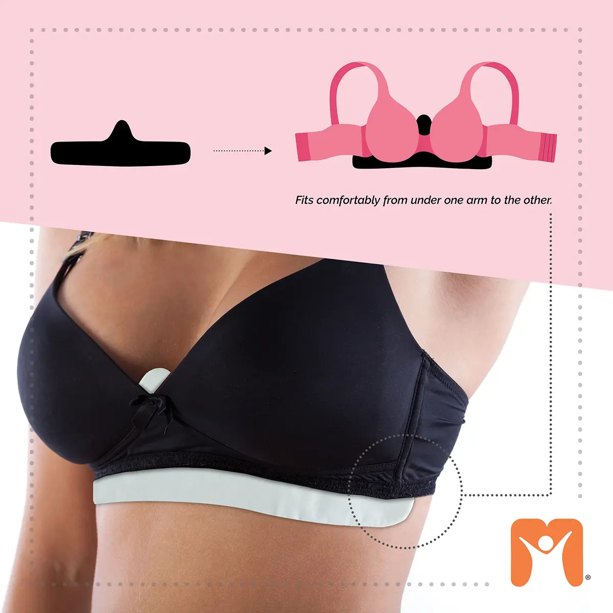 More of Me to Love Soft Viscose Cotton Bra Liners (Black, 3-Pack, Medium) – Sweat-Wicking, Stay Dry - view 3
