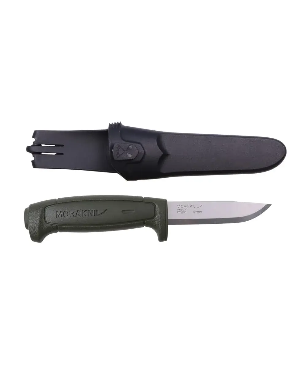 Morakniv Basic 511 Fixed-Blade Knife Military Green | 9.1 cm (3.6 Inch) High Carbon Steel Utility Knife - view 3