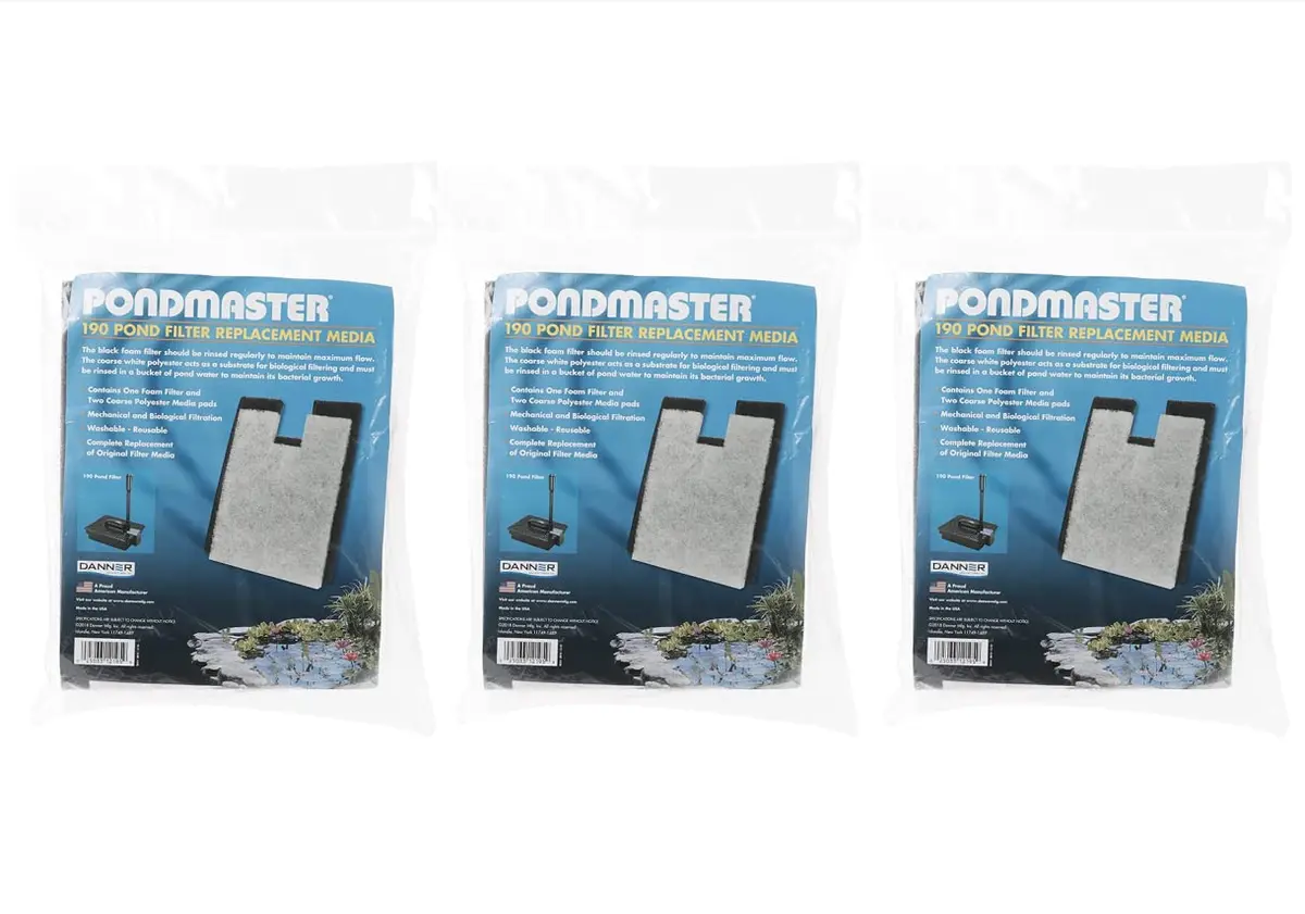 Pondmaster Coarse Foam Pad Replacement Filters #12195 (3 Packages) | For Ponds with Fish & Plants - main product image