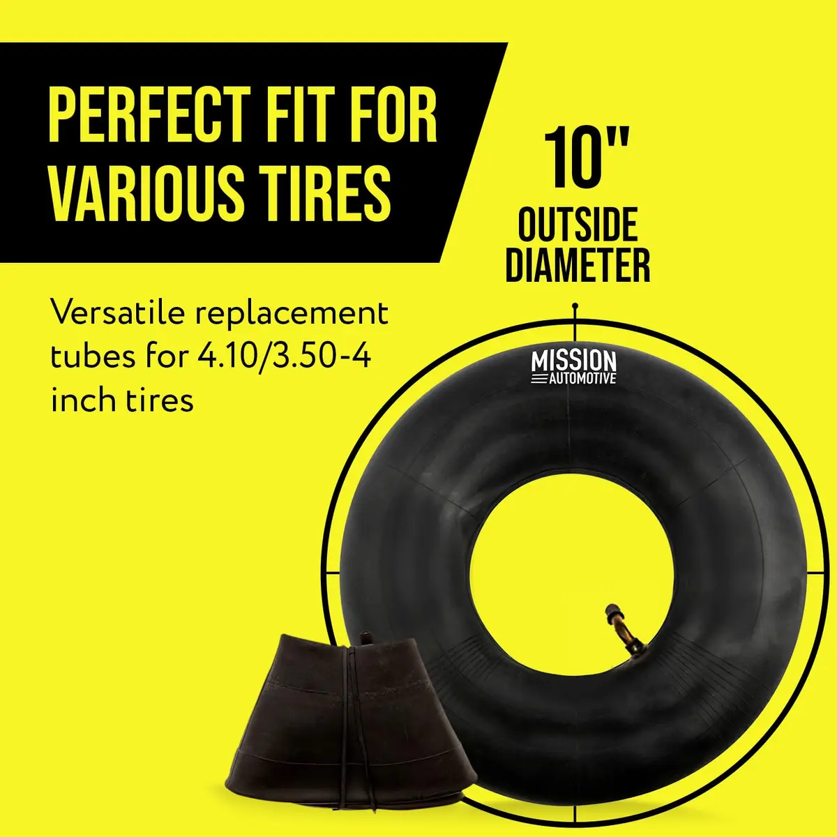 Mission Automotive Replacement Tire Inner Tube 10 Inch | Flat Repair for Lawn Mower & Garden Cart - view 2