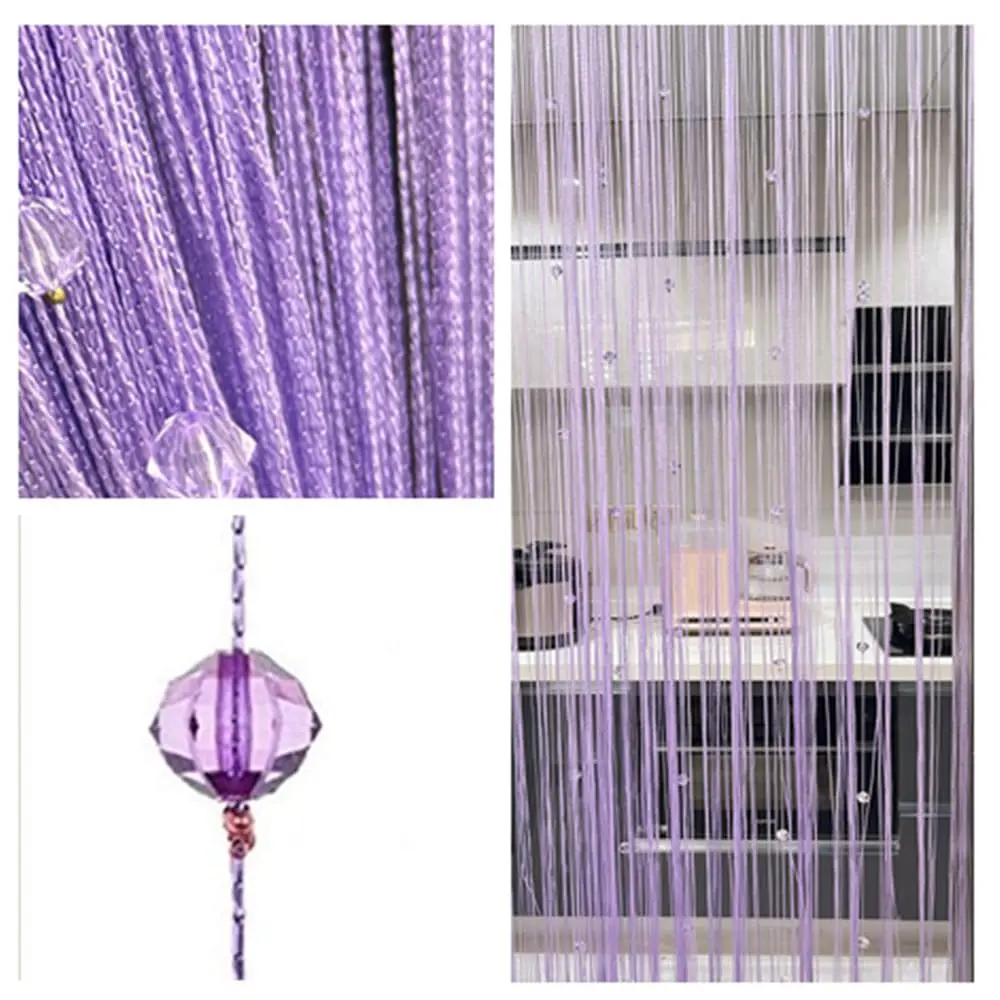 Eve Split Purple Curtain | Modern Room Divider for Wedding & Home (78.7"L x 39.3"W) - view 2
