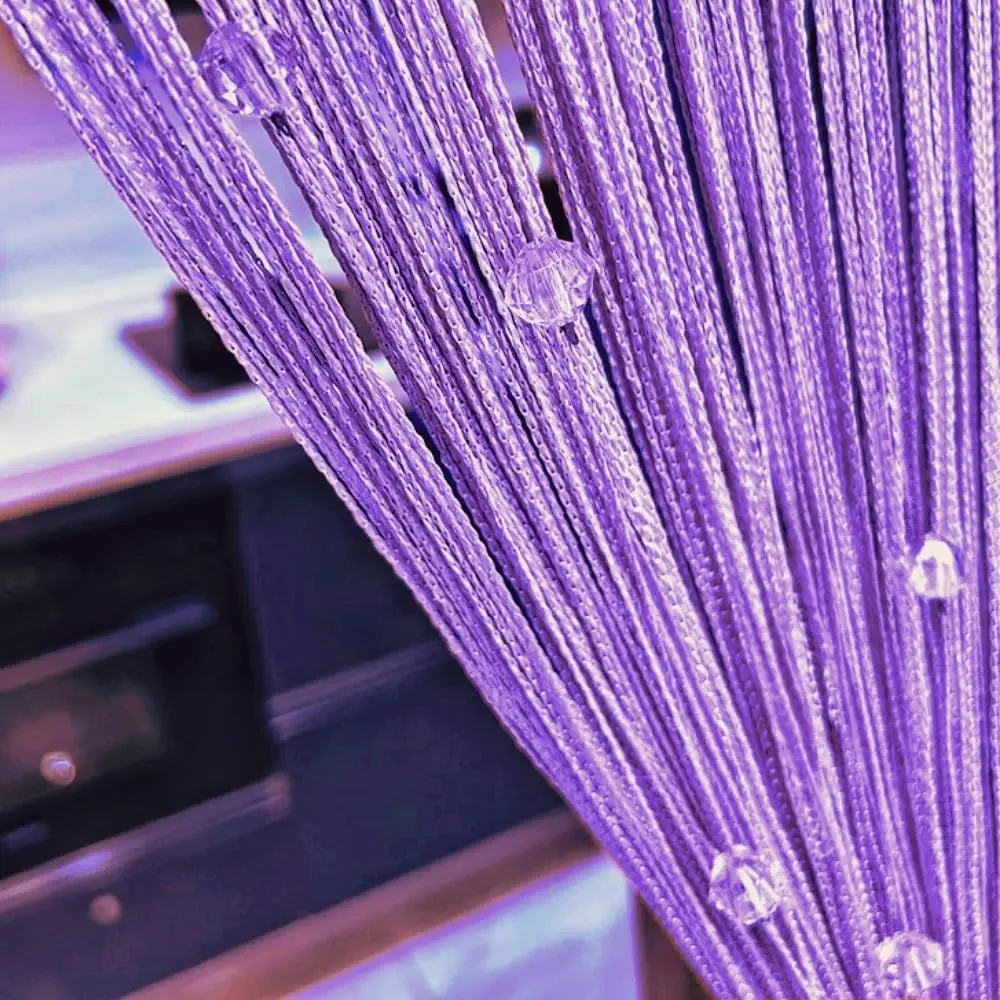 Eve Split Purple Curtain | Modern Room Divider for Wedding & Home (78.7"L x 39.3"W) - view 4