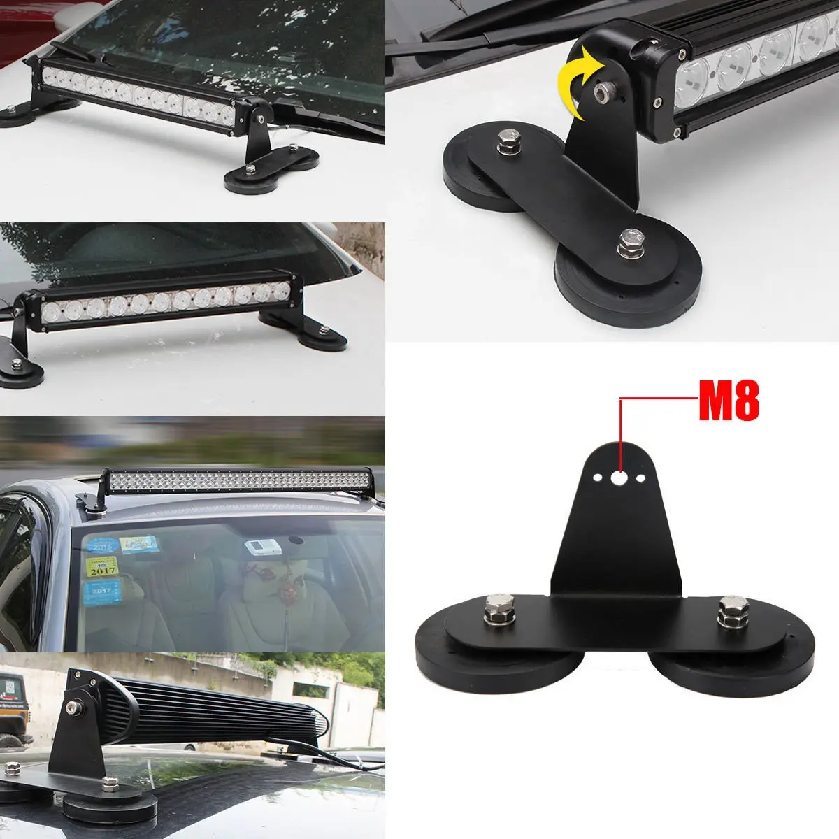 Lightronic Ultra Strong Magnetic Mount Base for LED Light Bars - 2 Pack | Side Mount for Trucks & SUVs - view 5