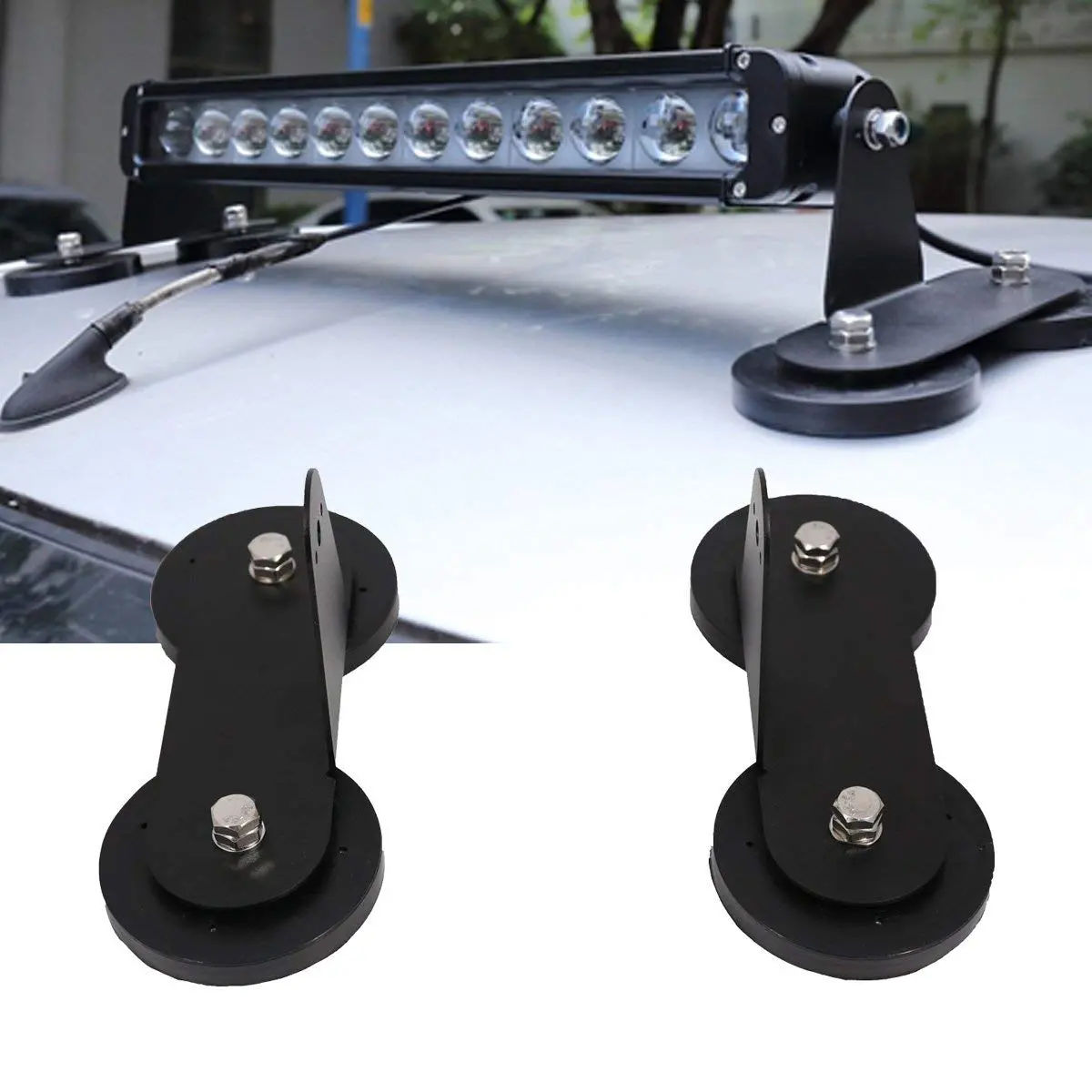 Lightronic Ultra Strong Magnetic Mount Base for LED Light Bars - 2 Pack | Side Mount for Trucks & SUVs - view 7