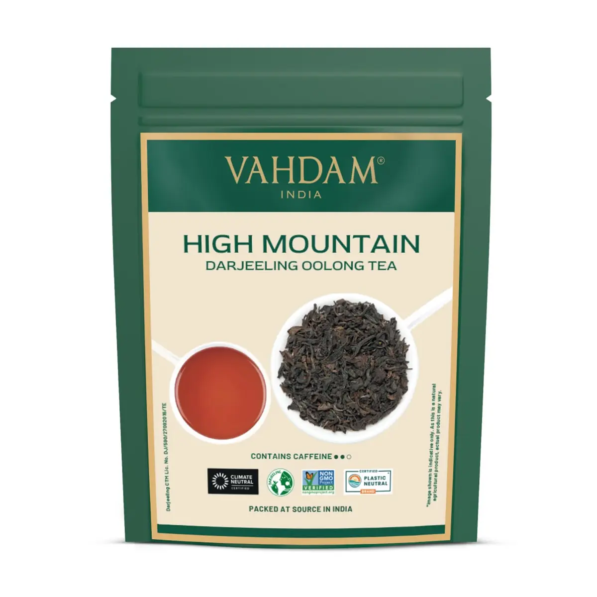 VAHDAM High Mountain Oolong Tea Leaves 3.5oz | Premium Himalayan Loose Leaf Tea, High Caffeine, Organic, Natural, Re-sealable Bag - main product image