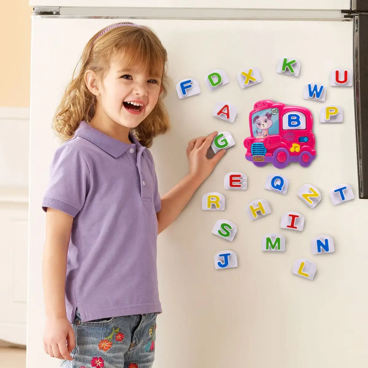 LeapFrog Fridge Phonics Magnetic Letter Set, Pink | 26 Interactive Letters - view 6