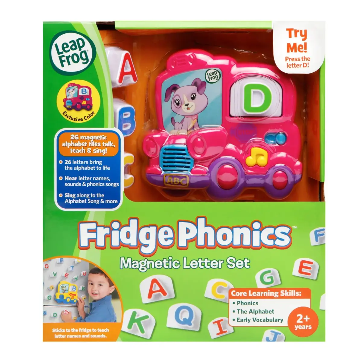 LeapFrog Fridge Phonics Magnetic Letter Set, Pink | 26 Interactive Letters - view 7